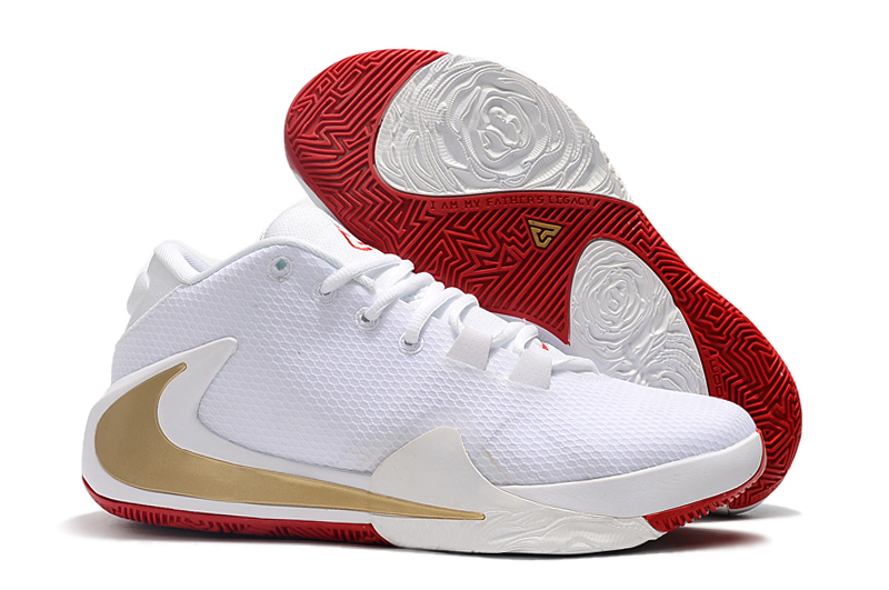 Nike Zoom Freak 1 White Gold Red Shoes